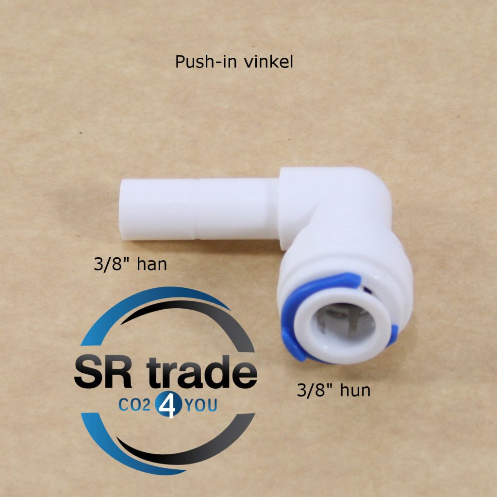 Push-in vinkel fittings han 3/8” - hun 3/8"